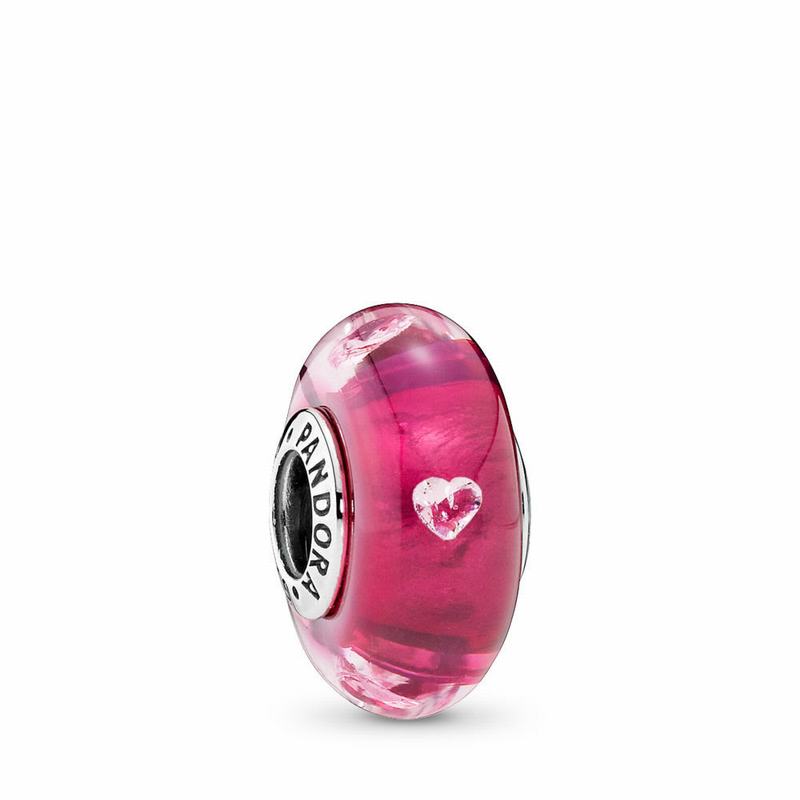 Pandora Cerise Heart Charm Silver Egypt AT1405289